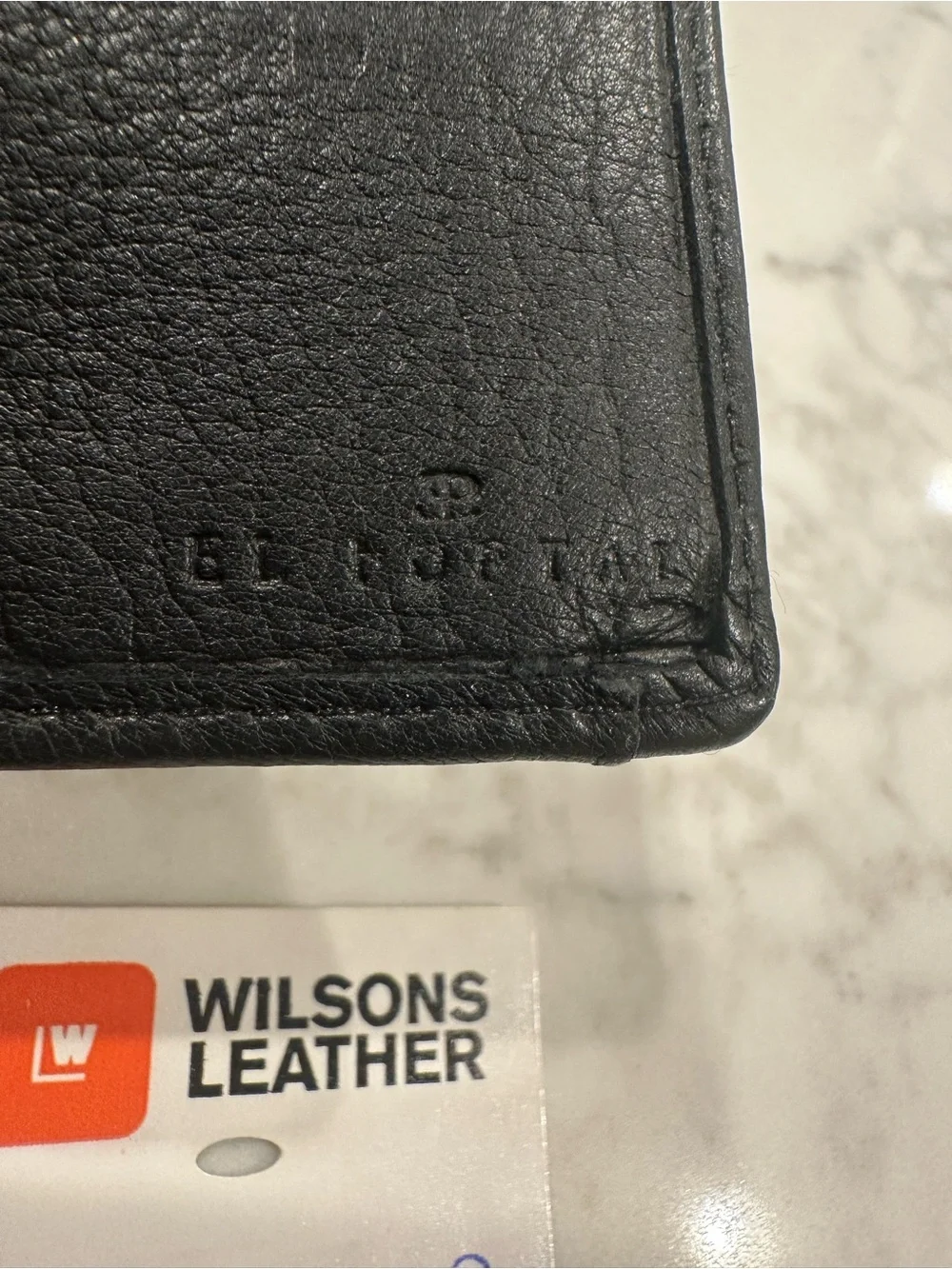 NWT Wilsons Leather Black Slim Leather Card Holder
